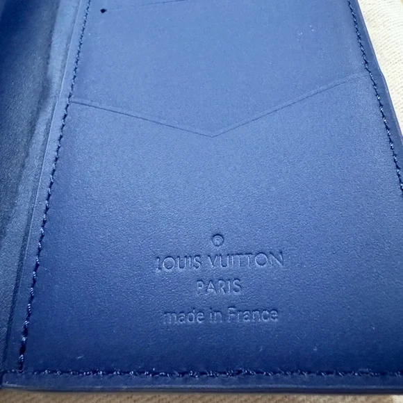 Louis Vuitton-Pocket Organizer Navy Blue NEW - Picture 4 of 4